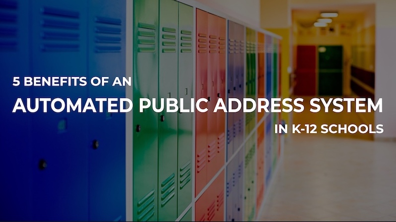 Colorful metal lockers installed in the hallway of the school.